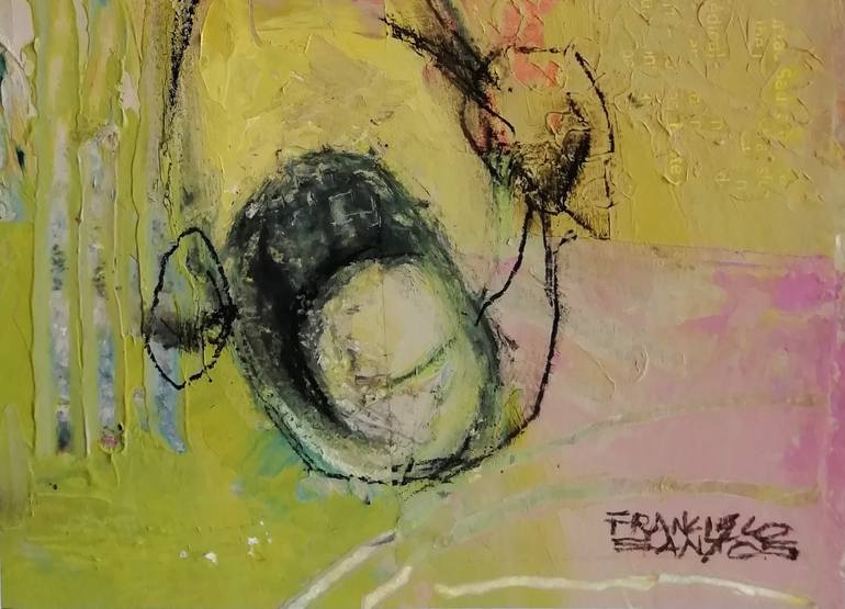 Original Abstract Expressionism Abstract Painting by Francisco Santos