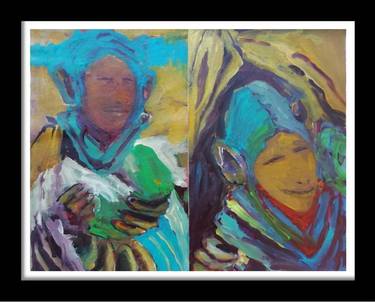 Original Expressionism People Paintings by Francisco Santos