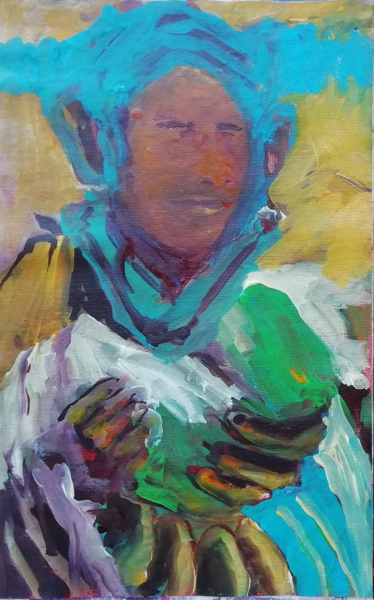 Original Expressionism People Painting by Francisco Santos