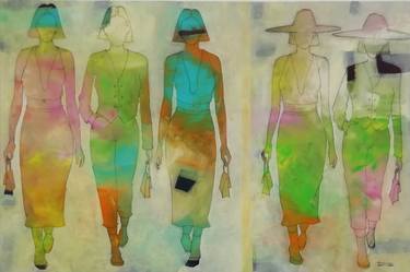 Original Expressionism Fashion Paintings by Francisco Santos
