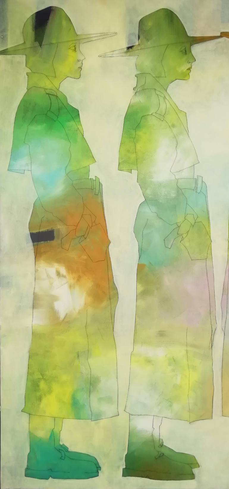 Original Figurative People Painting by Francisco Santos