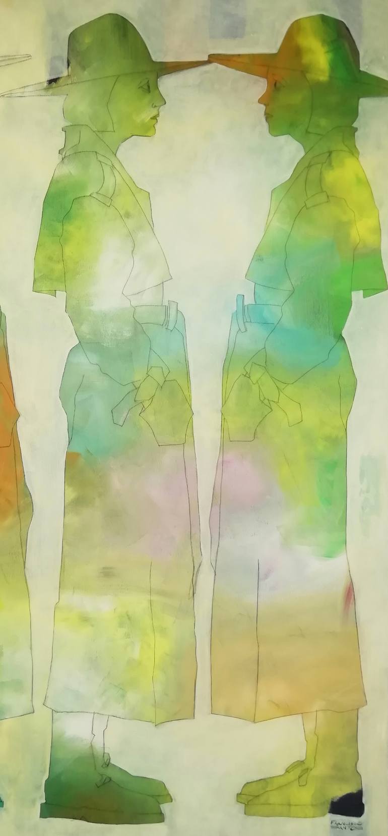 Original Figurative People Painting by Francisco Santos