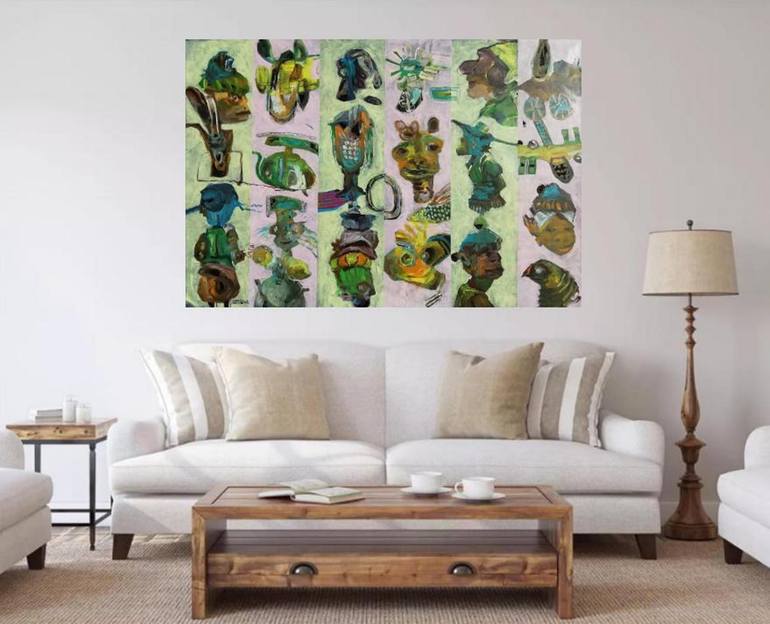 Original Abstract Expressionism Abstract Painting by Francisco Santos