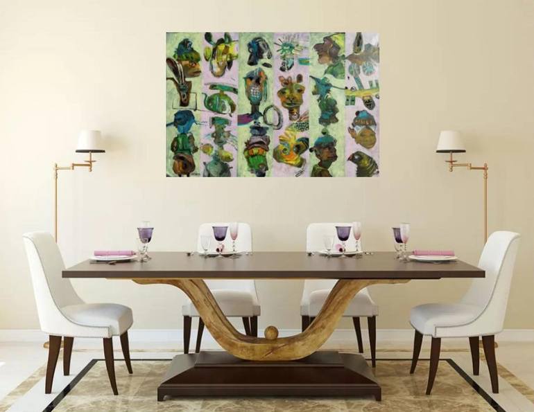Original Abstract Expressionism Abstract Painting by Francisco Santos