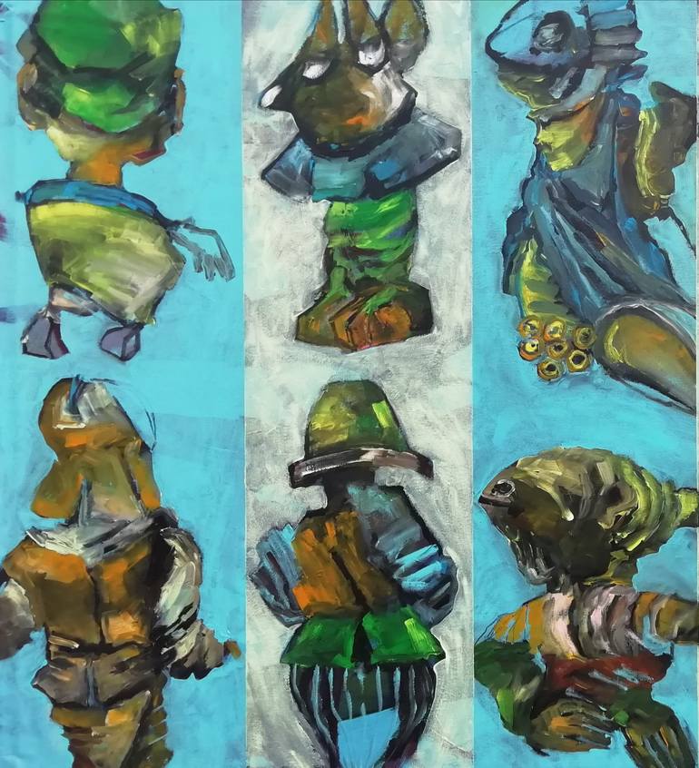 Original Expressionism Abstract Painting by Francisco Santos
