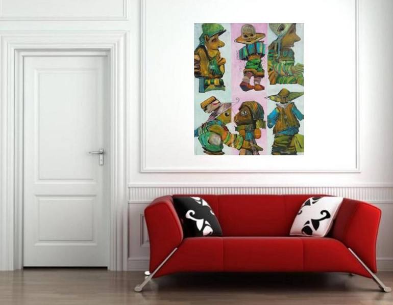 Original Figurative People Painting by Francisco Santos