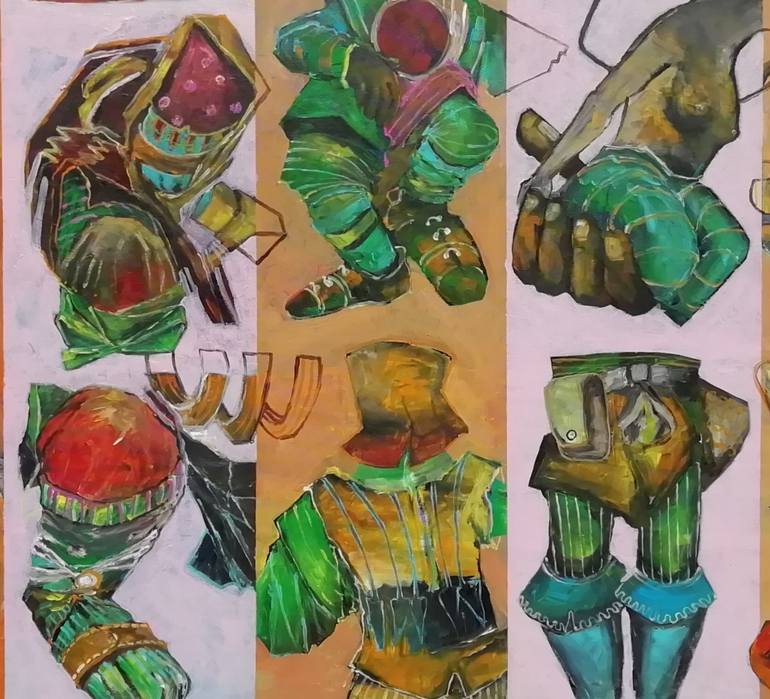 Original Figurative Humor Painting by Francisco Santos