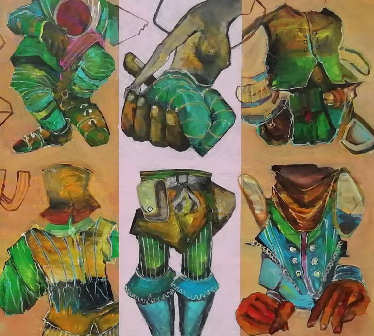 Original Figurative Humor Painting by Francisco Santos