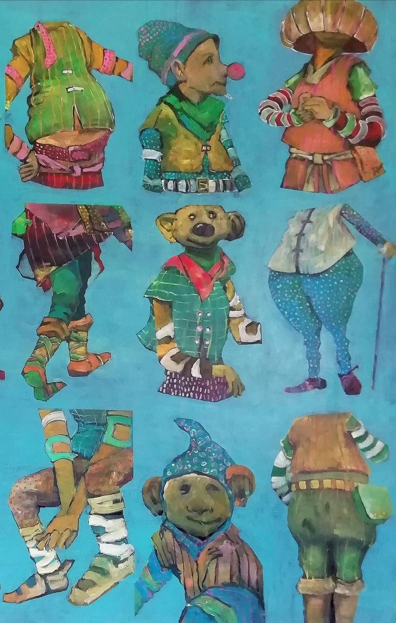 Original Expressionism Comics Painting by Francisco Santos