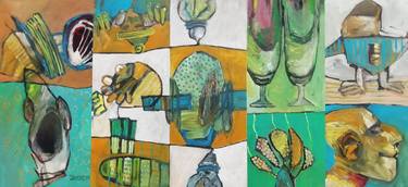 Original Abstract Expressionism Abstract Painting by Francisco Santos