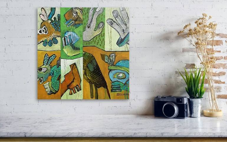 Original Abstract Expressionism Abstract Painting by Francisco Santos