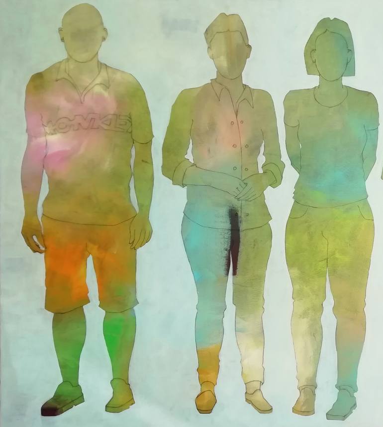 Original Figurative People Painting by Francisco Santos
