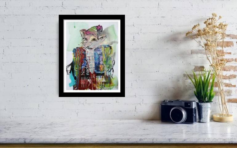 Original Abstract Expressionism People Mixed Media by Francisco Santos