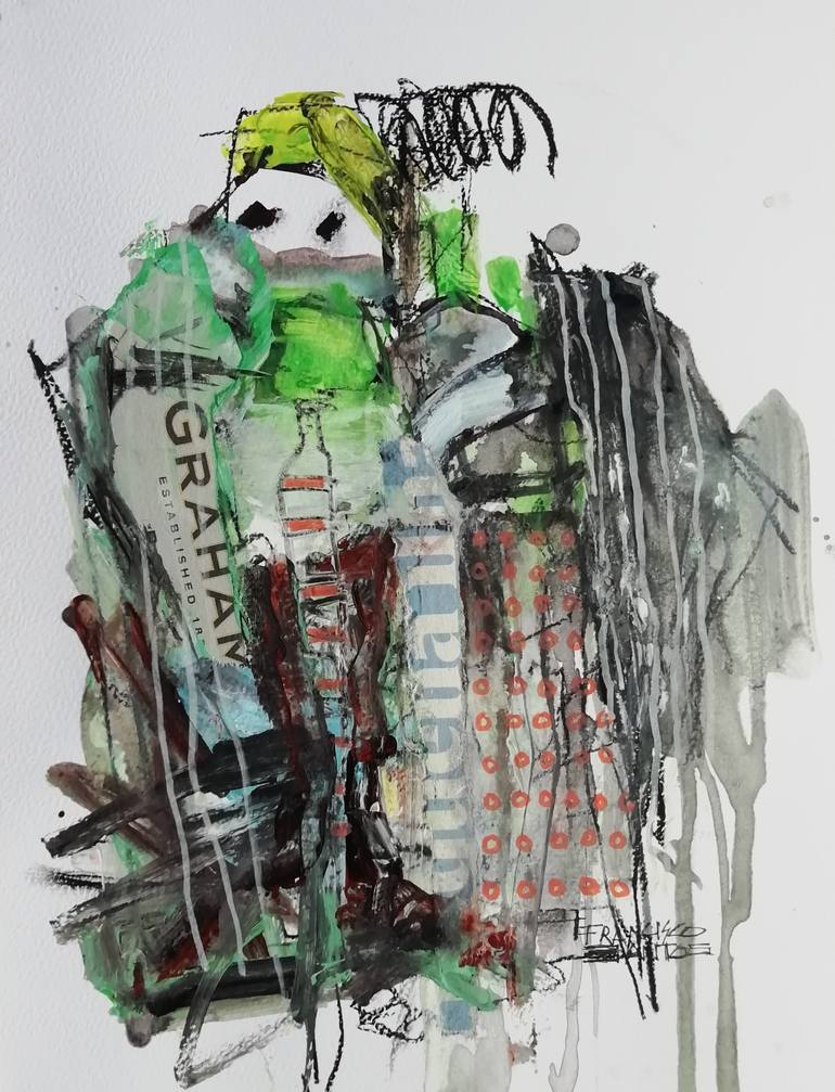 Original Abstract Cinema Painting by Francisco Santos
