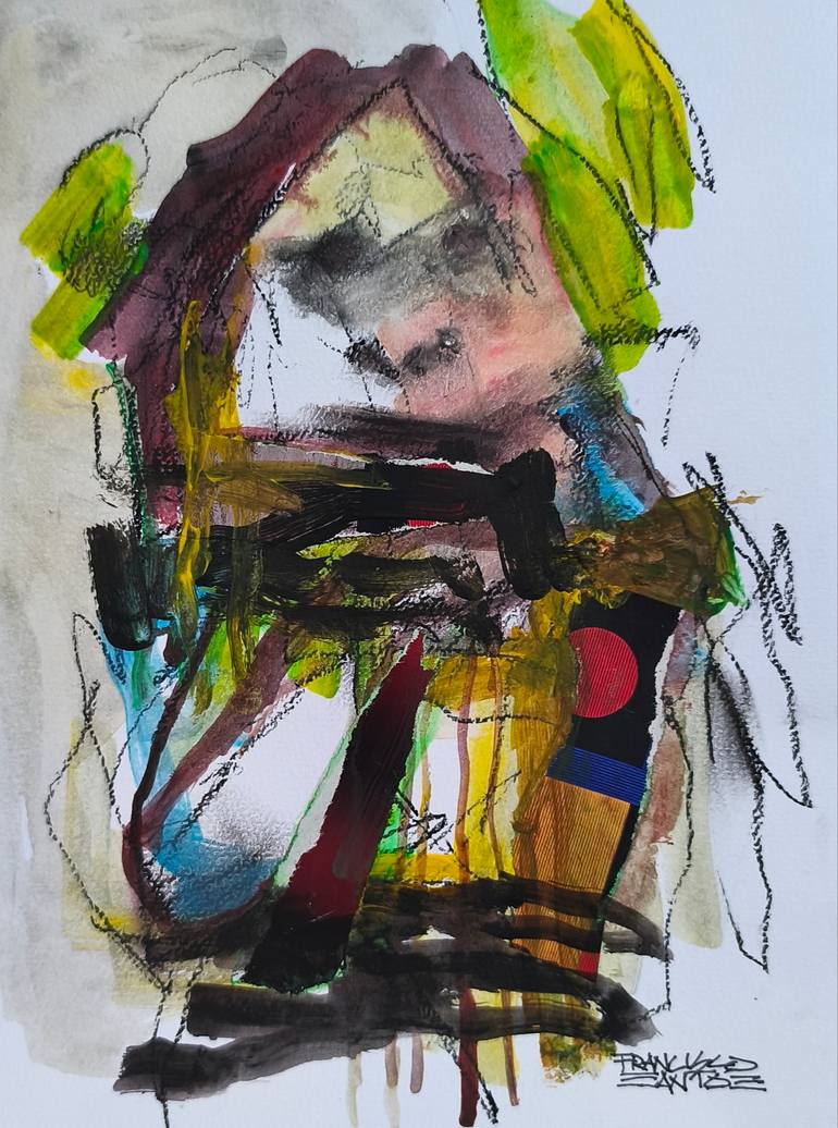 Original Abstract Cinema Painting by Francisco Santos