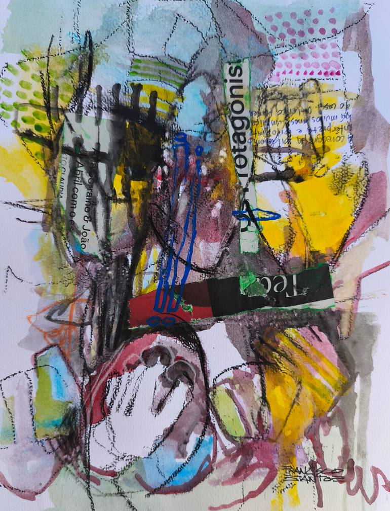 Original Expressionism Abstract Mixed Media by Francisco Santos