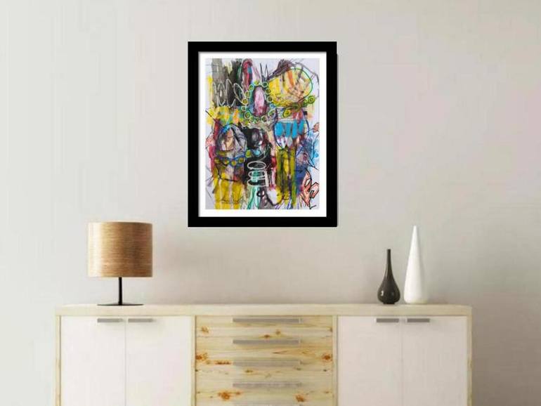 Original Abstract Expressionism Abstract Mixed Media by Francisco Santos