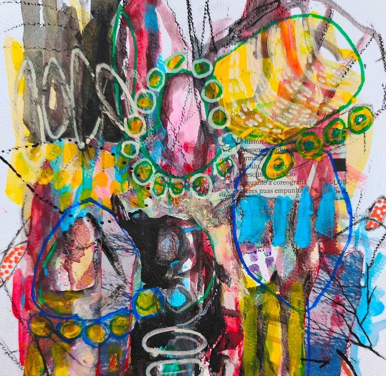 Original Abstract Expressionism Abstract Mixed Media by Francisco Santos