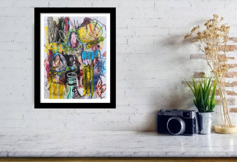 Original Abstract Expressionism Abstract Mixed Media by Francisco Santos