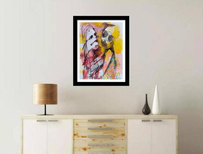 Original Figurative Famous Drawing by Francisco Santos