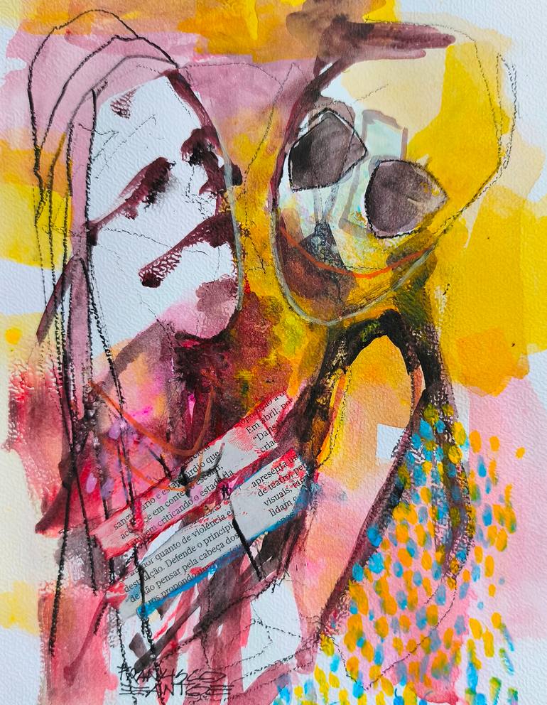 Original Figurative Famous Drawing by Francisco Santos