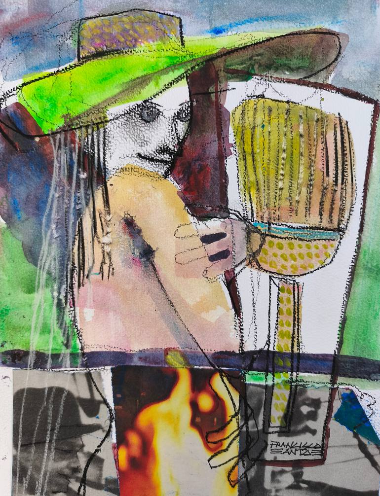 Original Figurative Famous Mixed Media by Francisco Santos