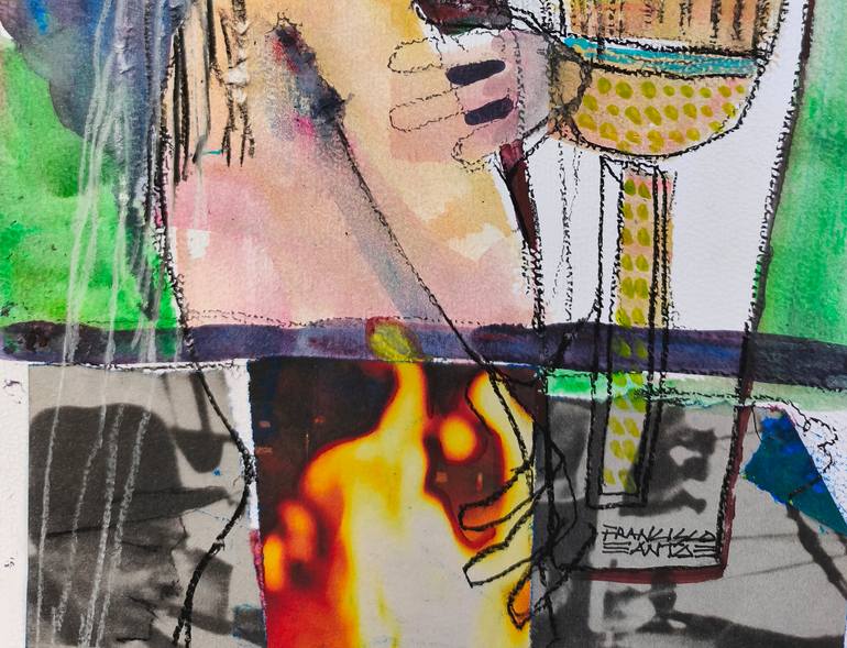 Original Figurative Famous Mixed Media by Francisco Santos