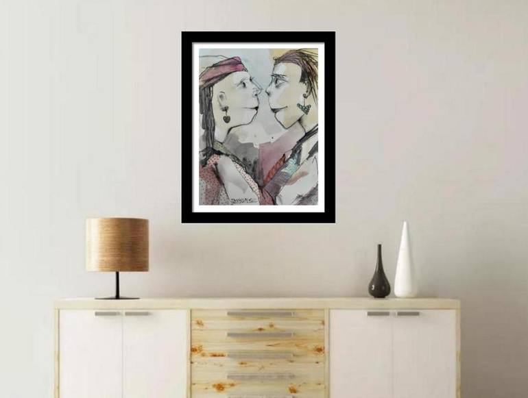 Original Figurative Women Drawing by Francisco Santos