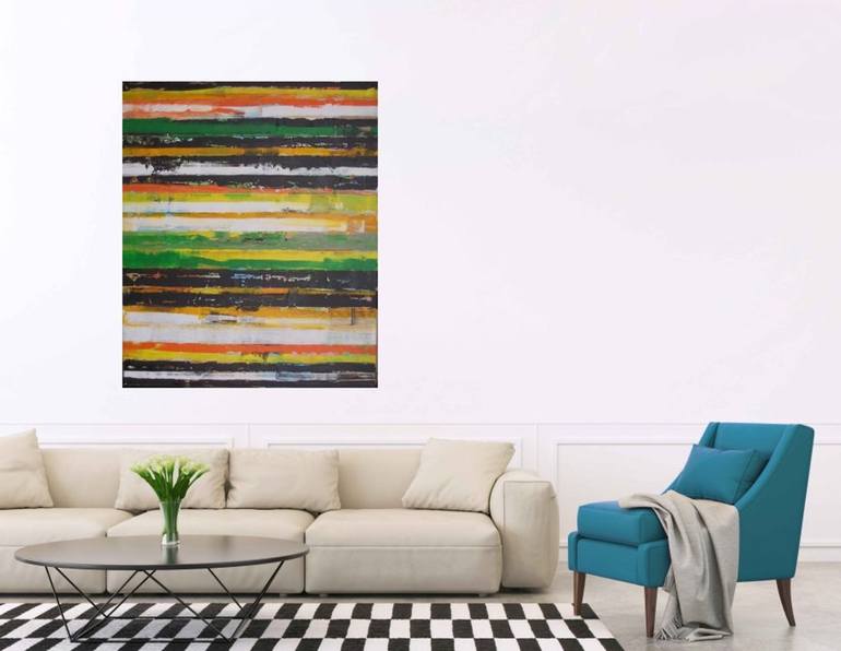 Original Abstract Expressionism Abstract Painting by Francisco Santos