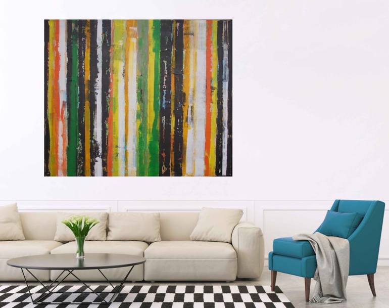 Original Abstract Expressionism Abstract Painting by Francisco Santos