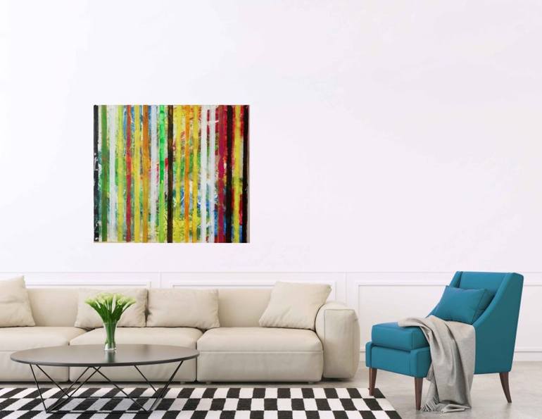 Original Conceptual Abstract Painting by Francisco Santos