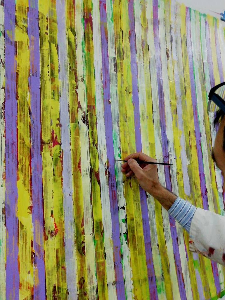 Original Abstract Business Painting by Francisco Santos