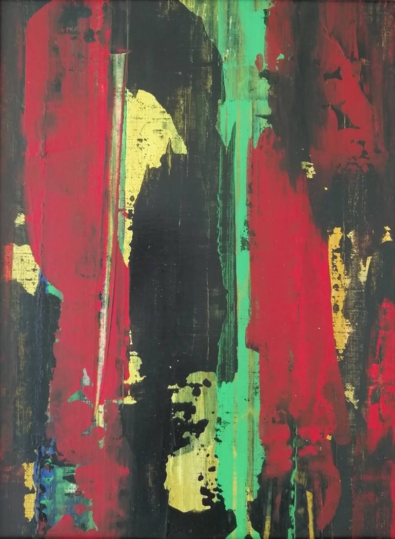 Original Abstract Expressionism Abstract Painting by Francisco Santos