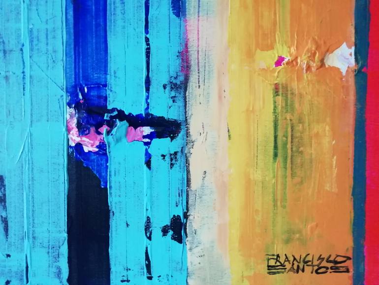 Original Abstract Expressionism Abstract Painting by Francisco Santos