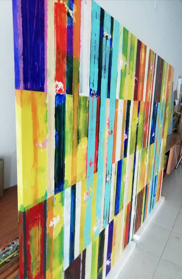 Original Abstract Expressionism Abstract Painting by Francisco Santos