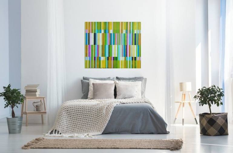 Original Abstract Geometric Painting by Francisco Santos