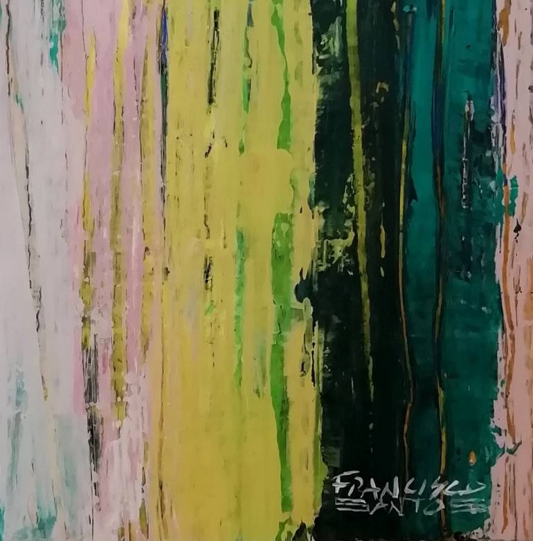 Original Abstract Expressionism Abstract Painting by Francisco Santos