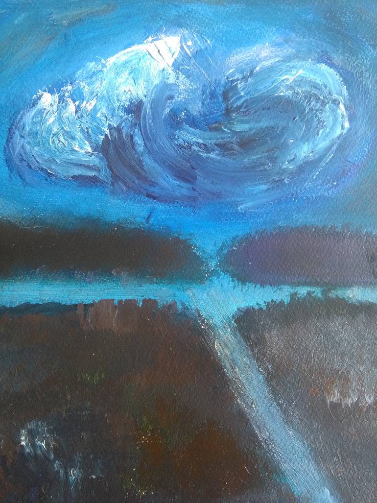 Original Expressionism Landscape Painting by Daniela Monza