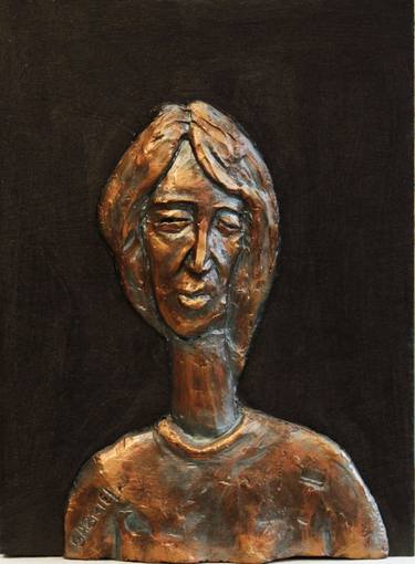 Original Expressionism Women Sculpture by Gabriel Ruhi Tuna