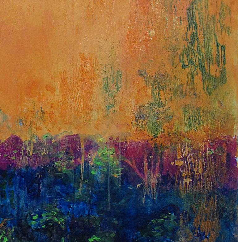 Original Abstract Landscape Painting by Nadine Prada