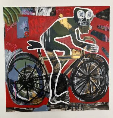 Print of Figurative Bicycle Paintings by Sam Weldon