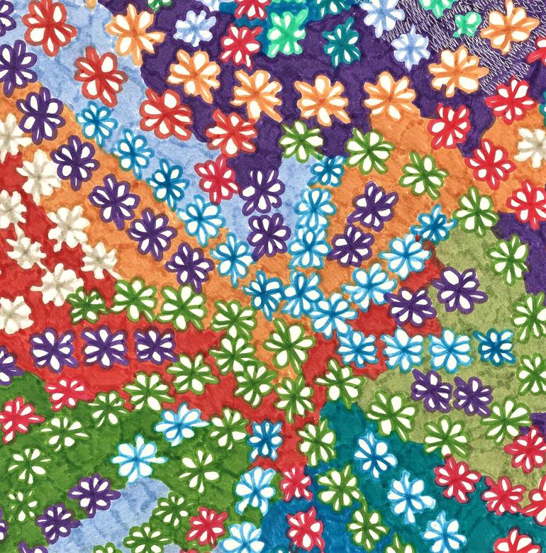 Original Conceptual Abstract Drawing by Nives Palmic