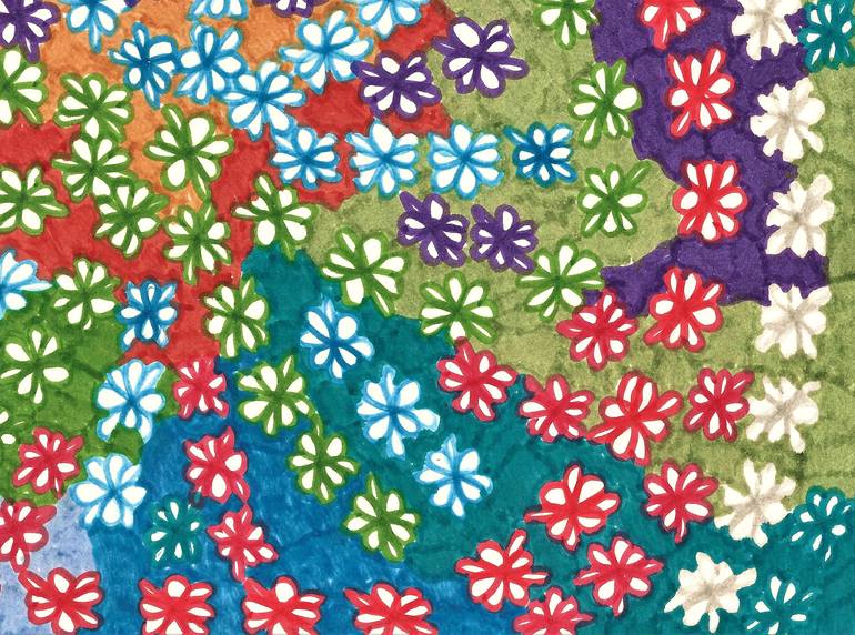 Original Conceptual Abstract Drawing by Nives Palmic