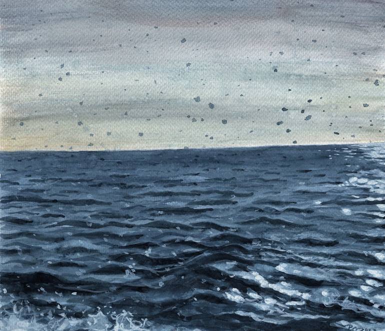 Print of Expressionism Seascape Paintings by Nives Palmic