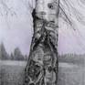 This drawing is from the series "URBAN BIRCHES", I am working on currently.
In this series I am trying to expose different nature qualities such as a delicacy and lyricism of a shape of the birch trunk and it's amazing texture as well as dizzy spaces wich occur through the different viewing angles. Through this nature qualities I am contemplating qualities on the other, more psychological level, as sensitivity, sensuousness, striving, sustained growth, persistence and uniqueness.