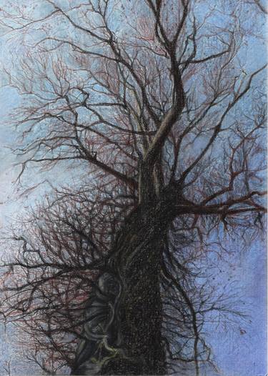 Print of Expressionism Tree Drawings by Nives Palmic