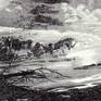 This drawing is pure expression of dynamical movement and dramatical lightness of sunset. That's why I call it Drama in Black and White. Visually attractive with the touch of classic. Drawing is a combination of graphite and charcoal pencil, created after my photo.