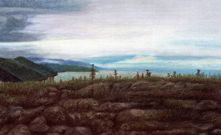 Original Conceptual Landscape Drawing by Nives Palmic
