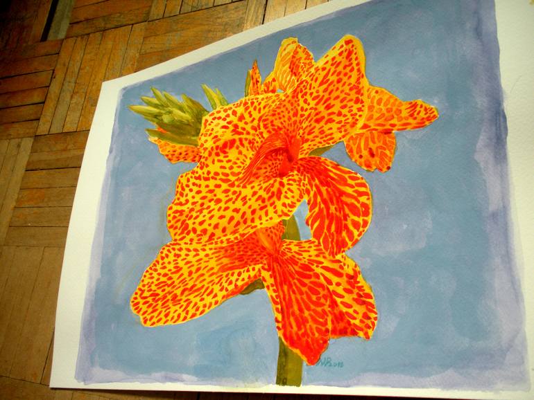 Original Conceptual Floral Painting by Nives Palmic