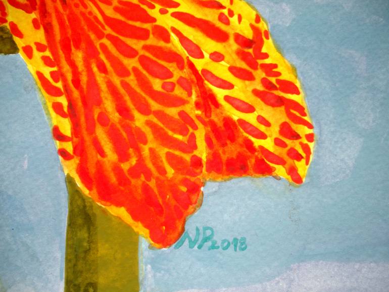 Original Conceptual Floral Painting by Nives Palmic